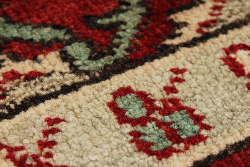 5x9 Red and Green Turkish Tribal Rug