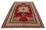 5x9 Red and Green Turkish Tribal Rug