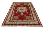 5x9 Red and Green Turkish Tribal Rug