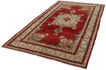 5x9 Red and Green Turkish Tribal Rug
