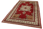 5x9 Red and Green Turkish Tribal Rug
