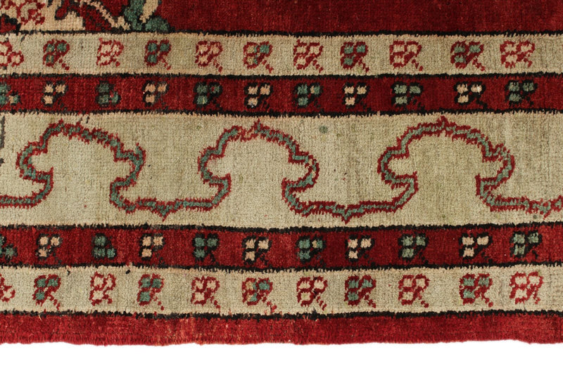 5x9 Red and Green Turkish Tribal Rug