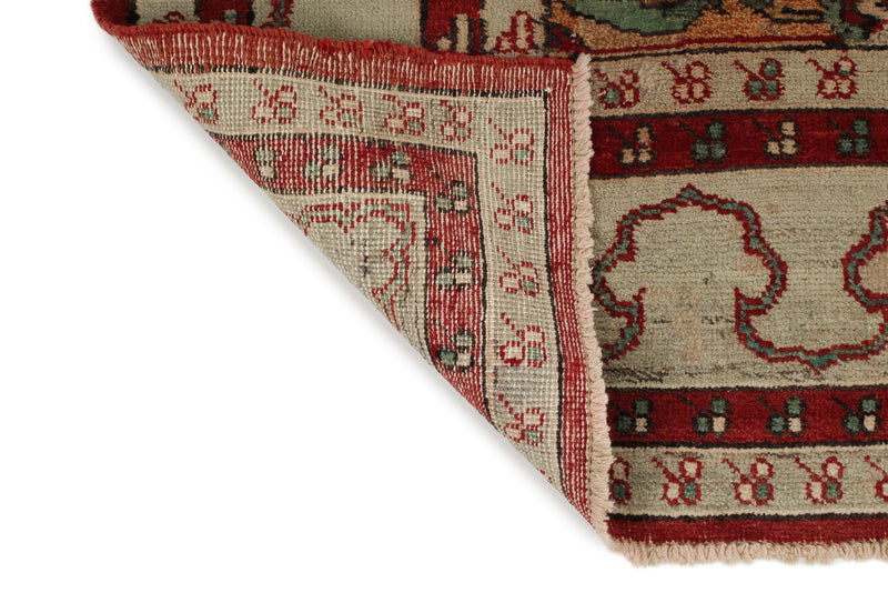5x9 Red and Green Turkish Tribal Rug