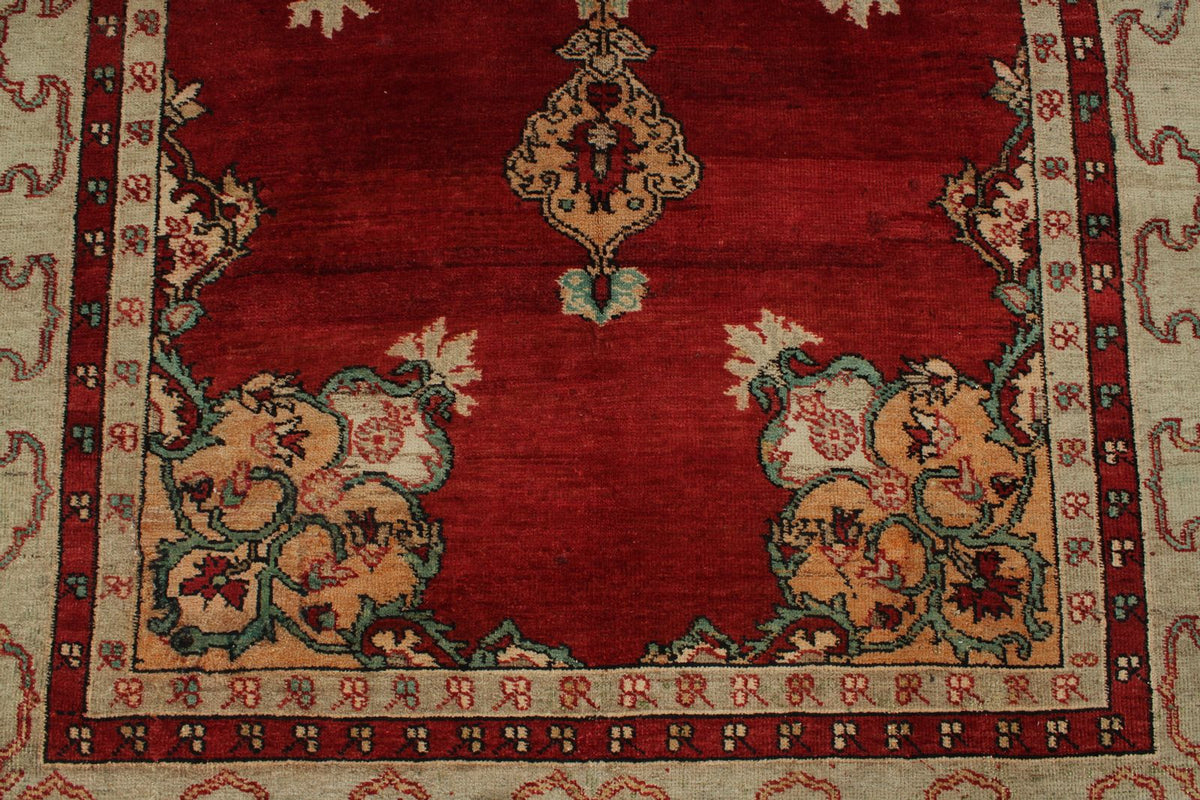 5x9 Red and Green Turkish Tribal Rug