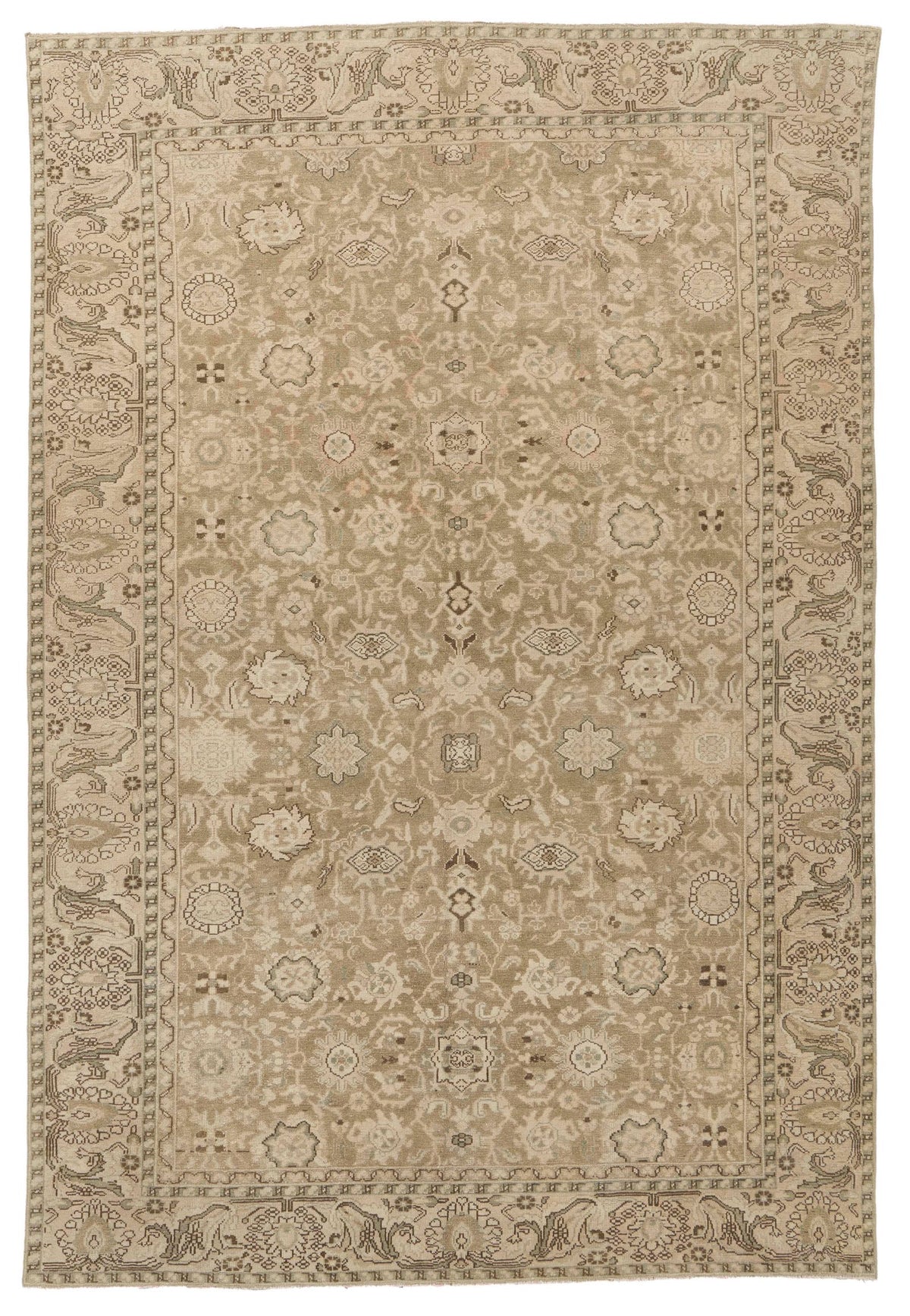 7x10 Camel and Brown Persian Traditional Rug