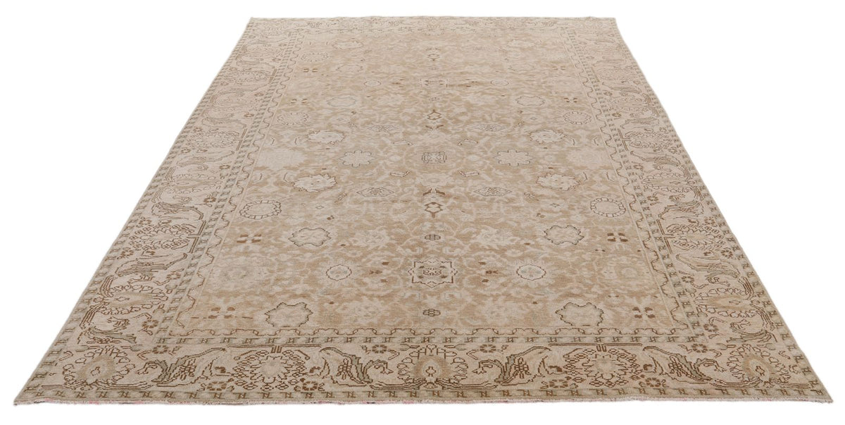 7x10 Camel and Brown Persian Traditional Rug