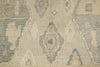 4x7 Ivory and Multicolor Turkish Oushak Rug