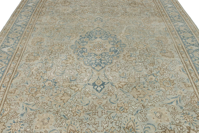 8x12 Light Brown and Blue Persian Traditional Rug