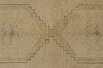 4x9 Ivory and Beige Turkish Tribal Rug