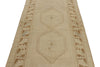 4x9 Ivory and Beige Turkish Tribal Rug