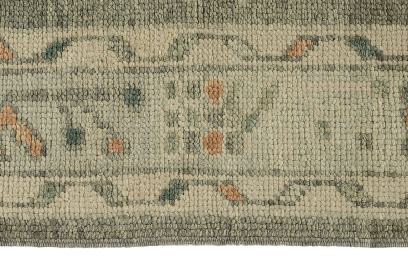3x17 Gray and Ivory Turkish Oushak Runner