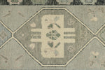 3x17 Light Gray and Gray Turkish Oushak Runner