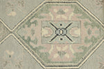 3x17 Light Gray and Gray Turkish Oushak Runner