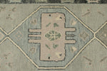 3x17 Light Gray and Gray Turkish Oushak Runner