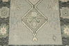 3x17 Light Gray and Gray Turkish Oushak Runner