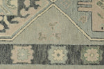 3x17 Light Gray and Gray Turkish Oushak Runner