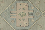 3x17 Light Gray and Gray Turkish Oushak Runner