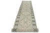 3x17 Light Gray and Gray Turkish Oushak Runner