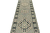 3x17 Light Gray and Gray Turkish Oushak Runner