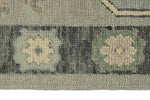 3x17 Light Gray and Gray Turkish Oushak Runner