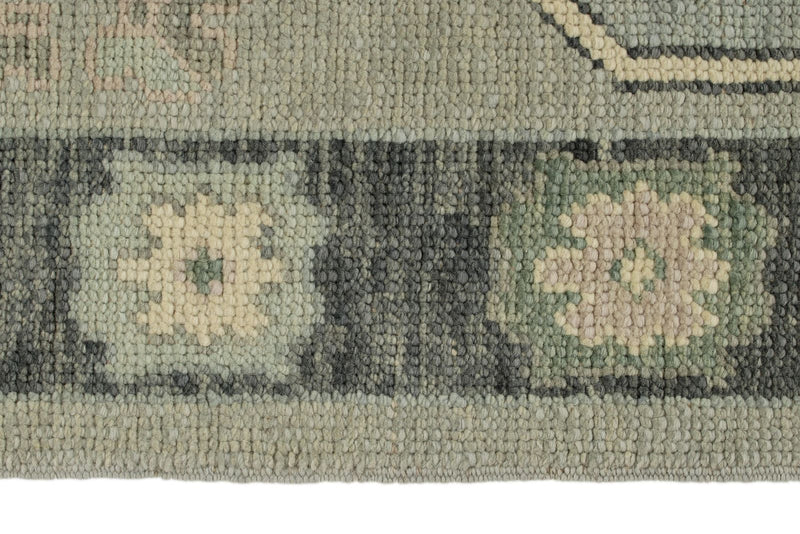 3x17 Light Gray and Gray Turkish Oushak Runner