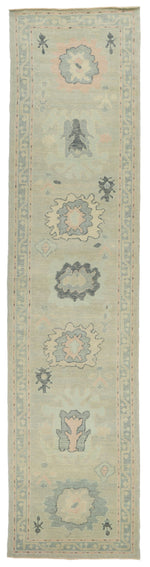3x14 Gray Turkish Oushak Runner