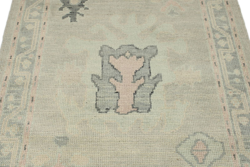 3x14 Gray Turkish Oushak Runner
