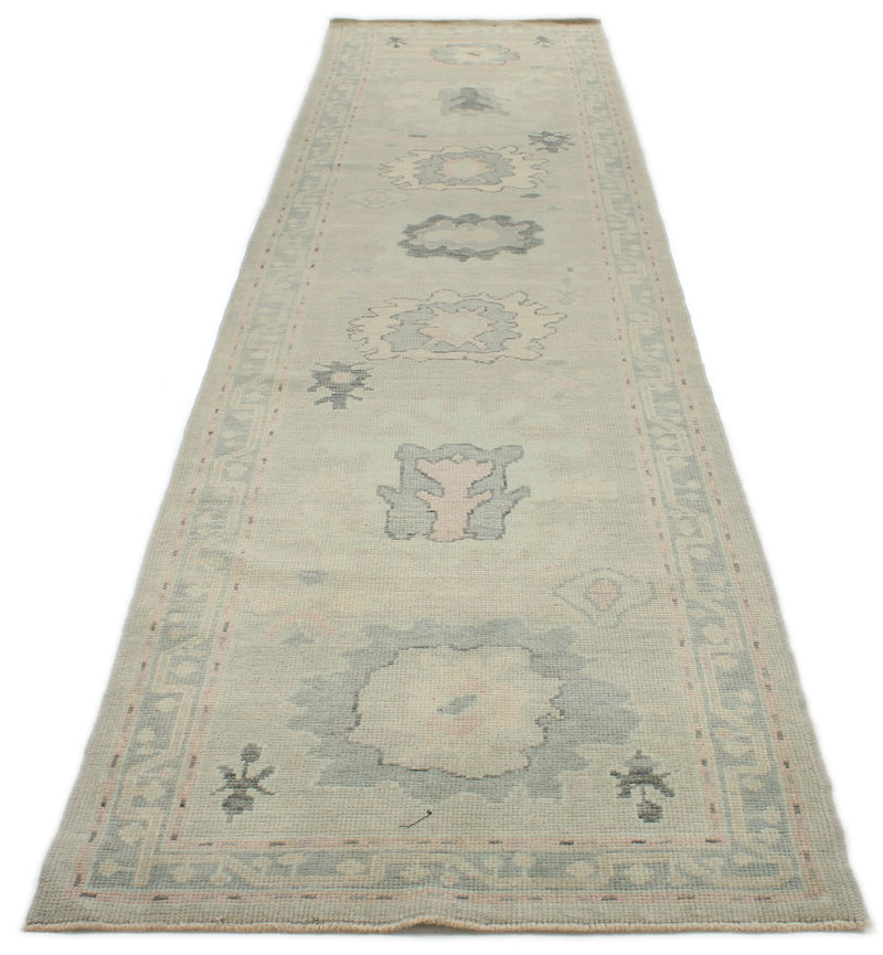 3x14 Gray Turkish Oushak Runner