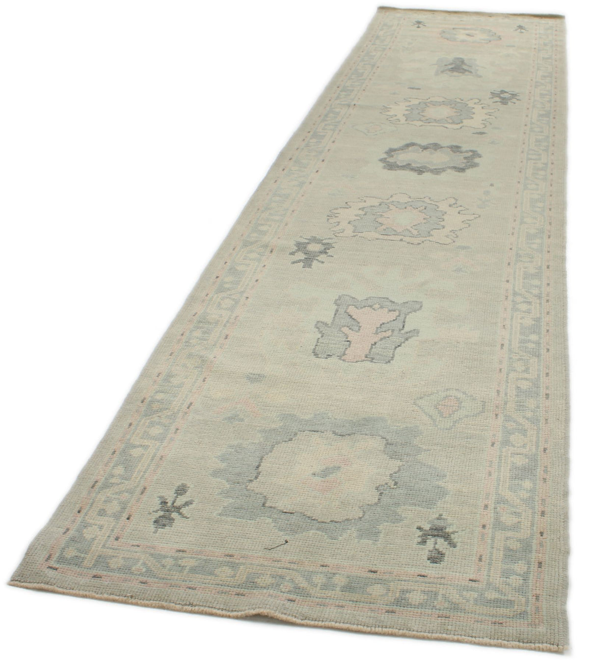 3x14 Gray Turkish Oushak Runner