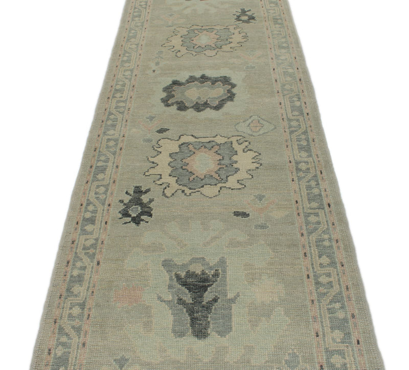 3x14 Gray Turkish Oushak Runner