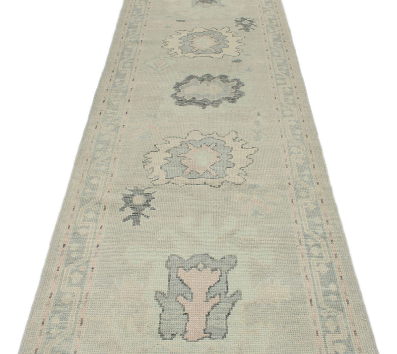 3x14 Gray Turkish Oushak Runner