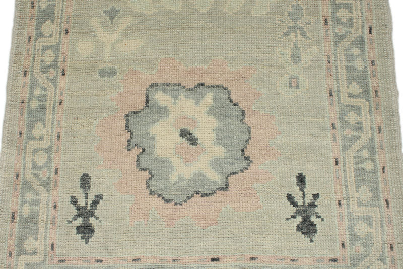 3x14 Gray Turkish Oushak Runner