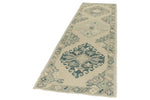 3x10 Beige and Multicolor Turkish Oushak Runner