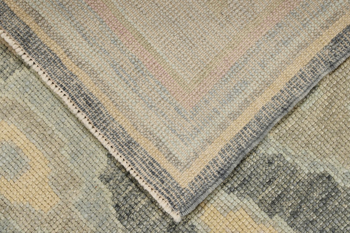 4x6 Gray and Multicolor Turkish Oushak Rug