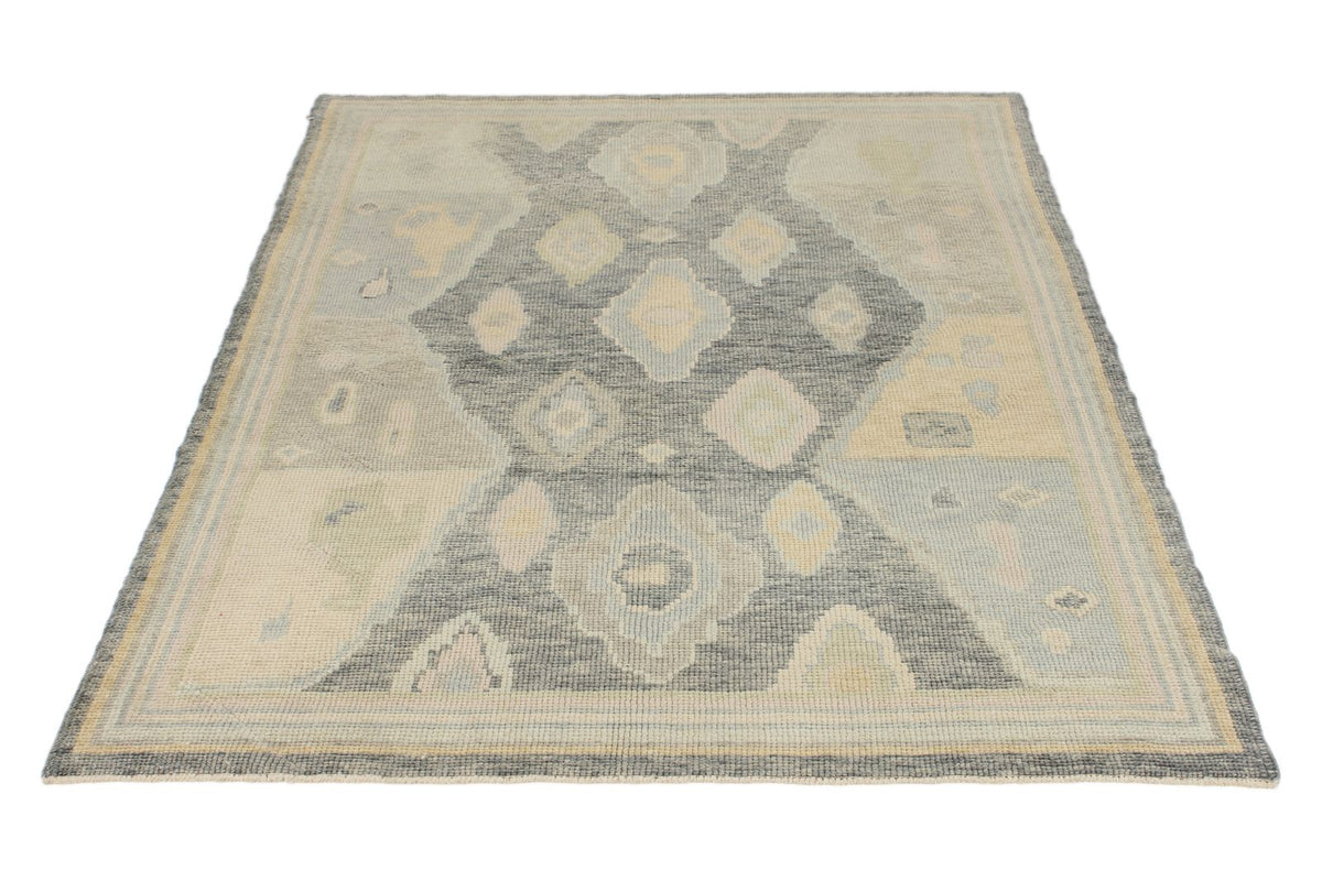 4x6 Gray and Multicolor Turkish Oushak Rug