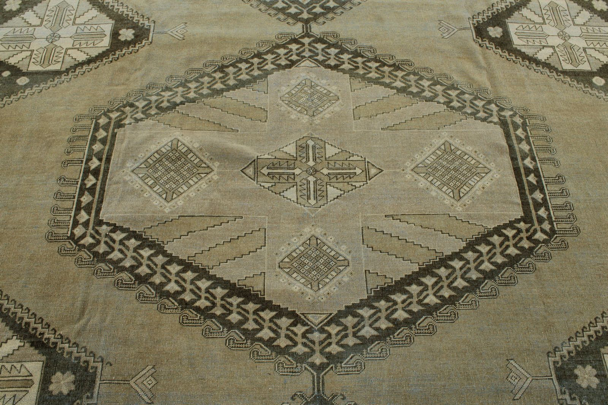 11x17 Light Green and Light Brown Persian Traditional Rug