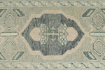 3x16 Gray and Ivory Turkish Oushak Runner