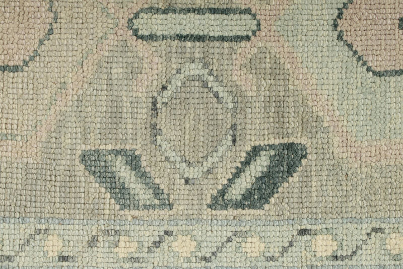 3x16 Gray and Ivory Turkish Oushak Runner