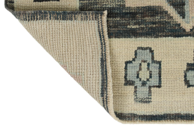 3x17 Gray and Ivory Turkish Oushak Runner