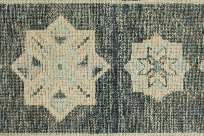 3x17 Gray and Ivory Turkish Oushak Runner