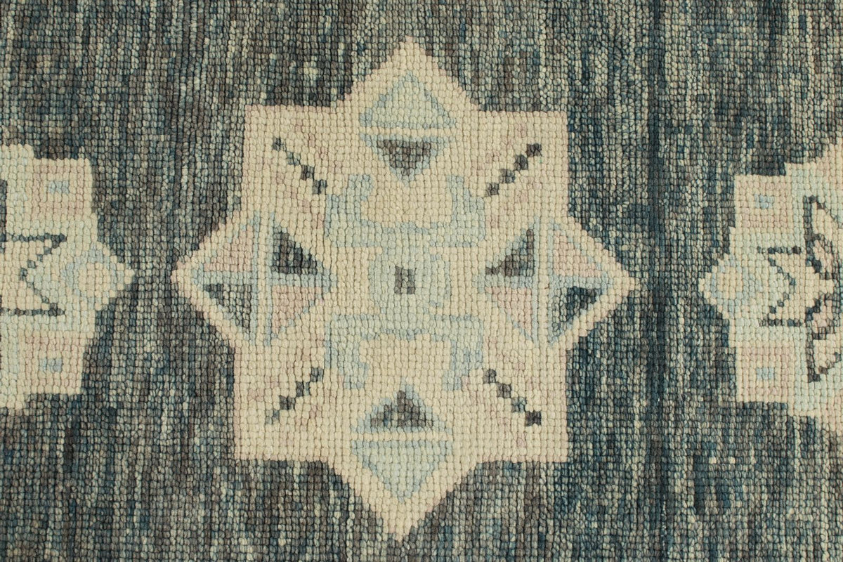3x17 Gray and Ivory Turkish Oushak Runner