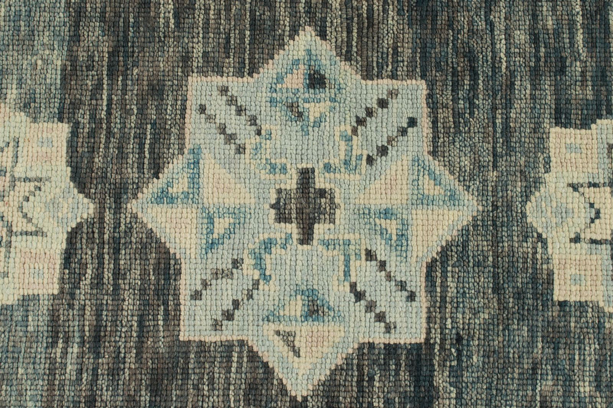 3x17 Gray and Ivory Turkish Oushak Runner