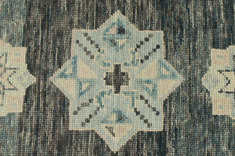 3x17 Gray and Ivory Turkish Oushak Runner