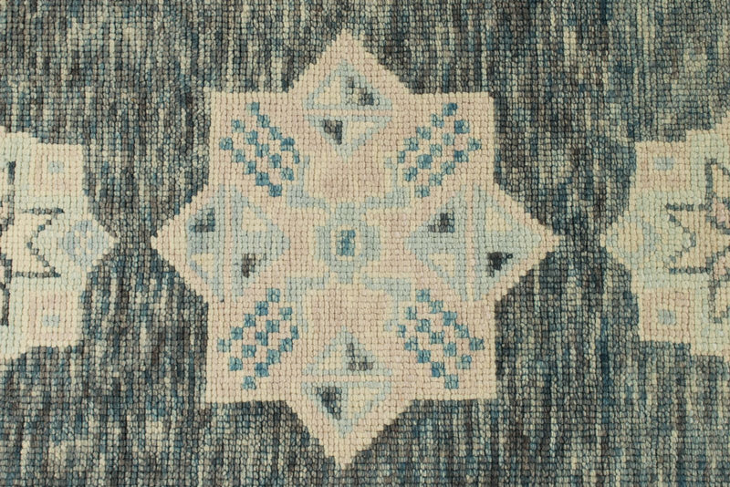 3x17 Gray and Ivory Turkish Oushak Runner