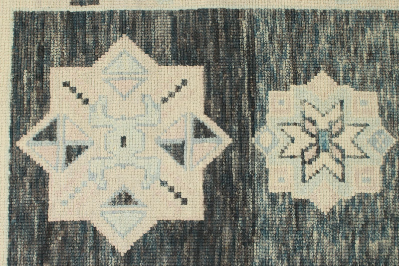 3x17 Gray and Ivory Turkish Oushak Runner