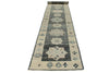 3x17 Gray and Ivory Turkish Oushak Runner
