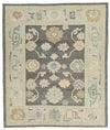 8x10 Gray Turkish Oushak Rug