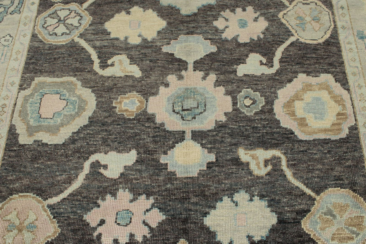 8x10 Gray Turkish Oushak Rug