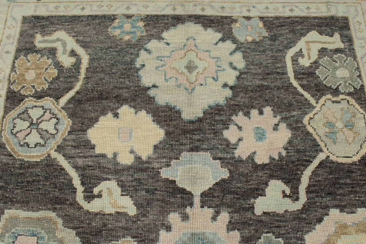 8x10 Gray Turkish Oushak Rug