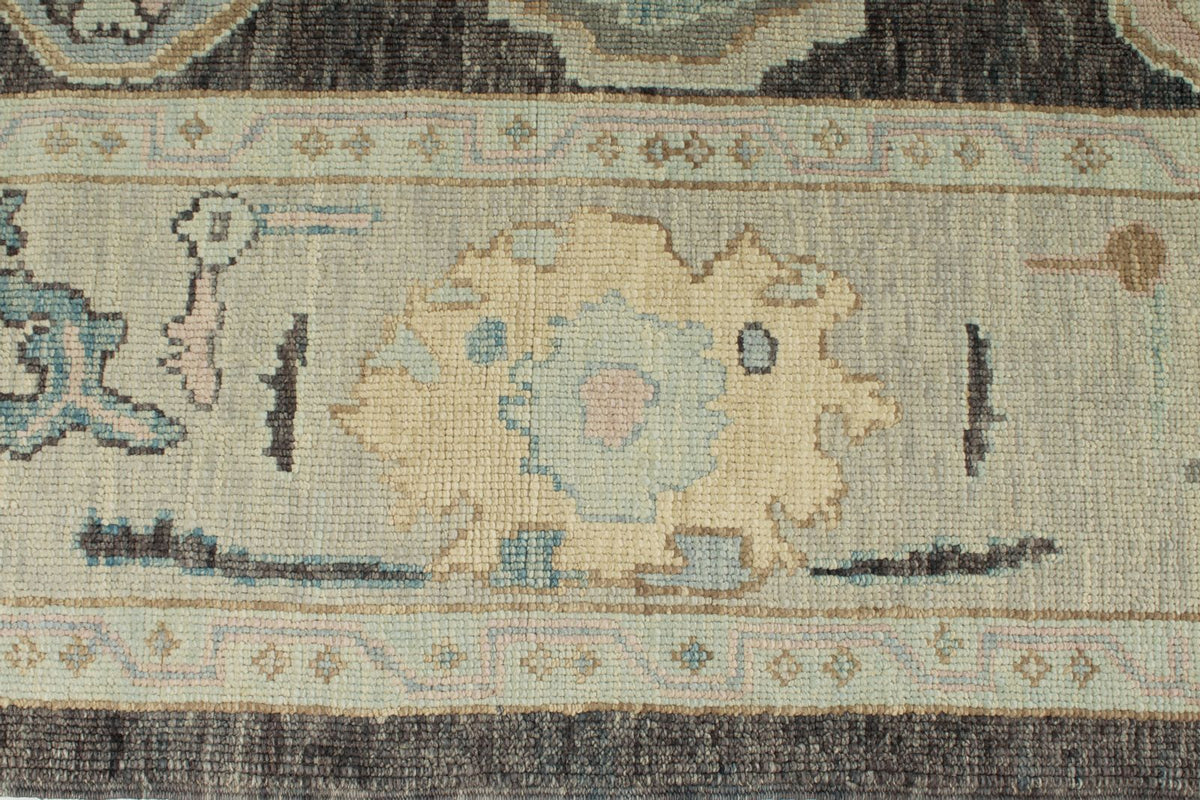 8x10 Gray Turkish Oushak Rug